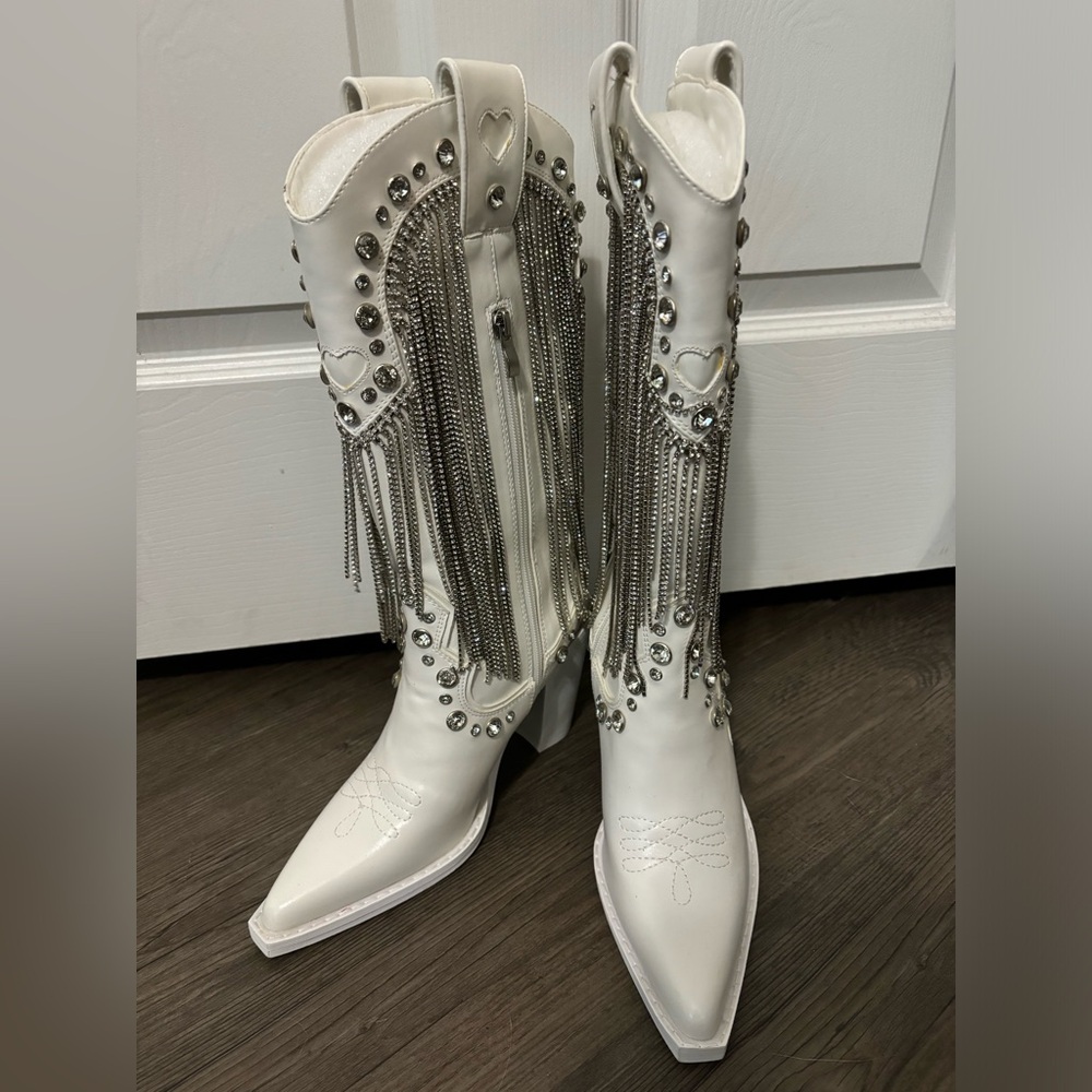Dolls Kill / Sugar Thrillz Present Perfect Cowboy Boots - Picture 3 of 8